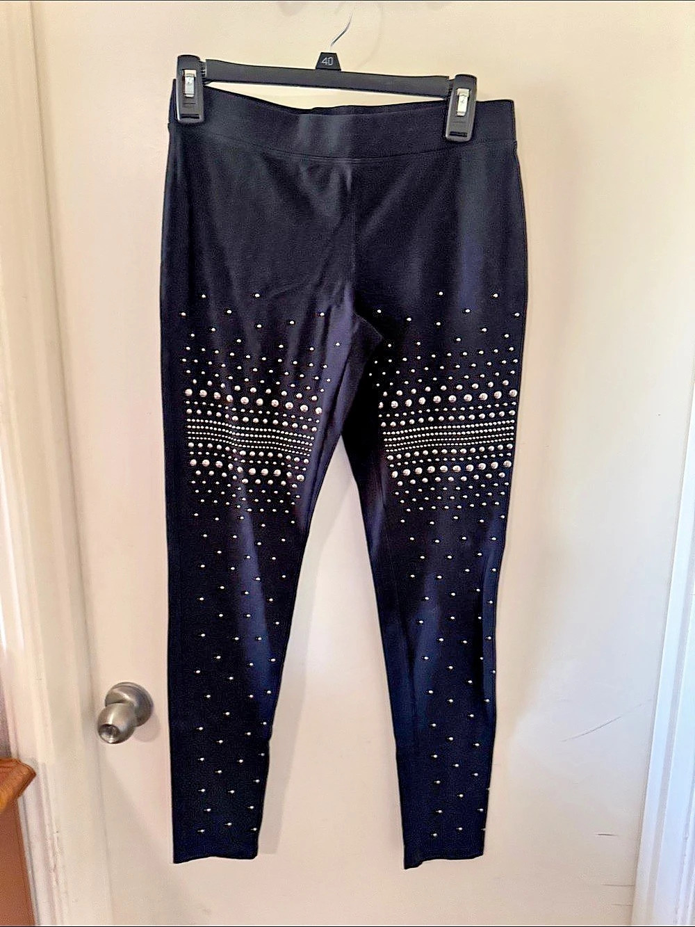 Express Embellished Black Leggings Size Medium
